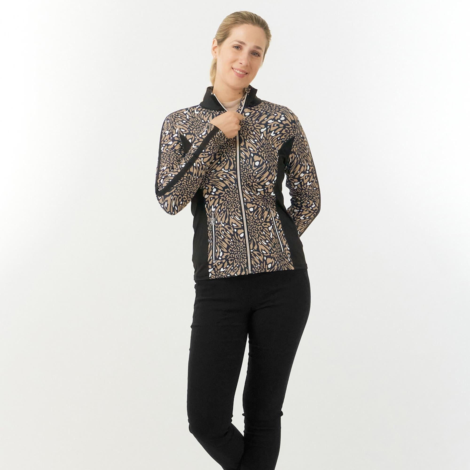 Pure Golf Gella Winterweight Ladies Golf Mid Layer Wild Truffle